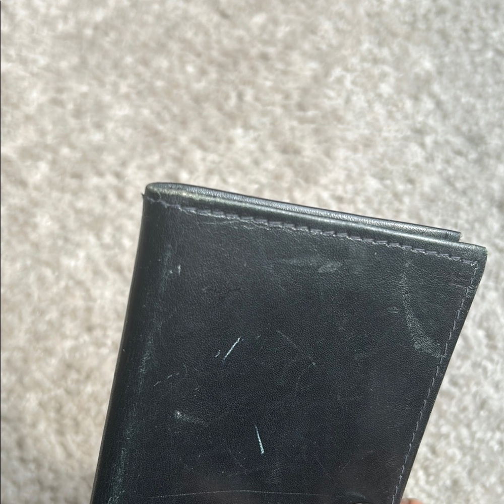 Black Leather checkbook insert - Picture 7 of 12